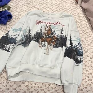 Budweiser Hybrid Apparel White Sweatshirt